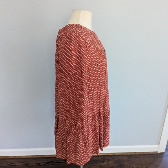 Women's Anthropologie Holding Horses Small Orange Button Down Blouse - Picture 4 of 8